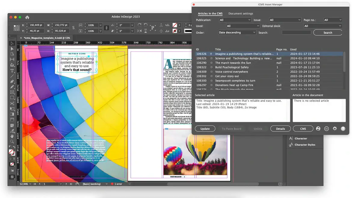 InDesign automatization, in a cost-efficient way